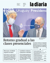 Tapa de la diaria del martes 27 de abril de 2021