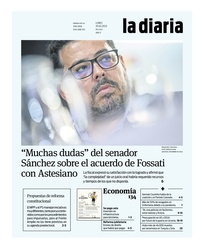 Tapa de la diaria del lunes 20 de febrero de 2023