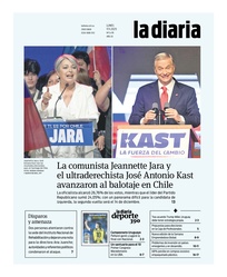 Tapa de la diaria del lunes 17 de noviembre de 2025