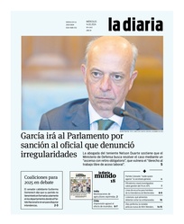 Tapa de la diaria del miércoles 14 de febrero de 2024