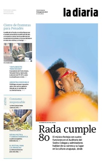 Tapa de la diaria del sábado 19 de agosto de 2023
