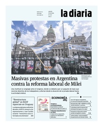 Tapa de la diaria del jueves 12 de febrero de 2026