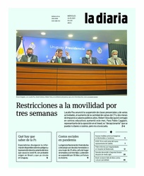 Tapa de la diaria del miércoles 24 de marzo de 2021