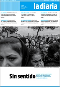 Tapa de la diaria del lunes 12 de octubre de 2015