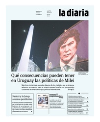 Tapa de la diaria del martes 21 de noviembre de 2023