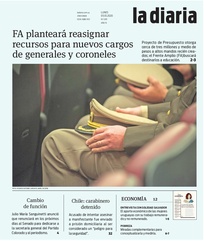 Tapa de la diaria del lunes 5 de octubre de 2020