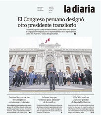 Tapa de la diaria del martes 17 de noviembre de 2020