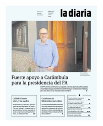 Tapa de la diaria del miércoles 21 de julio de 2021