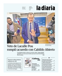 Tapa de la diaria del viernes 9 de agosto de 2024