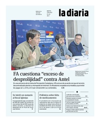 Tapa de la diaria del martes 21 de junio de 2022