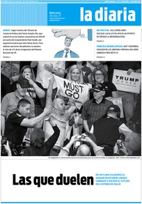 Tapa de la diaria del miércoles 26 de julio de 2017