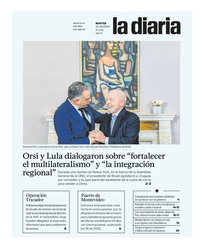 Tapa de la diaria del martes 22 de setiembre de 2026