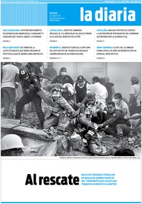 Tapa de la diaria del jueves 21 de septiembre de 2017
