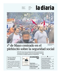 Tapa de la diaria del jueves 2 de mayo de 2024