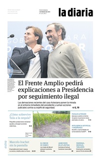 Tapa de la diaria del viernes 3 de febrero de 2023