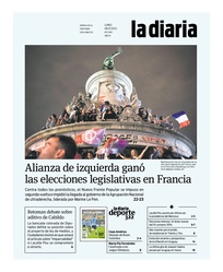 Tapa de la diaria del lunes 8 de julio de 2024