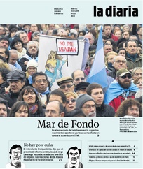 Tapa de la diaria del martes 10 de julio de 2018
