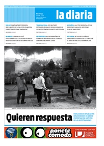 Tapa de la diaria del martes 14 de octubre de 2014