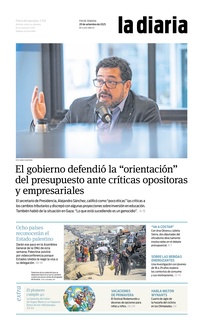 Tapa de la diaria del sábado 20 de septiembre de 2025