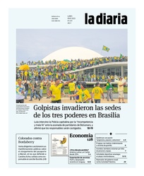 Tapa de la diaria del lunes 9 de enero de 2023