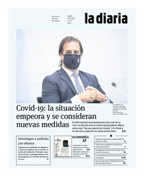 Tapa de la diaria del lunes 15 de marzo de 2021