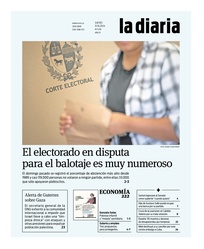 Tapa de la diaria del jueves 31 de octubre de 2024