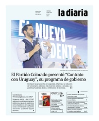 Tapa de la diaria del viernes 30 de agosto de 2024