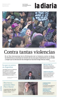 Tapa de la diaria del sábado 25 de noviembre de 2023