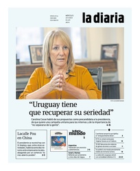 Tapa de la diaria del miércoles 22 de noviembre de 2023