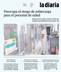 Tapa de la diaria del martes 12 de enero de 2021