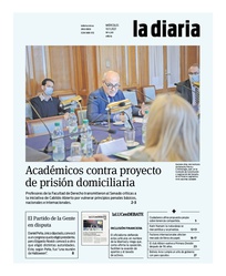 Tapa de la diaria del miércoles 10 de noviembre de 2021