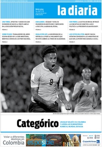 Tapa de la diaria del miércoles 14 de octubre de 2015