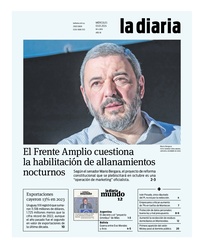 Tapa de la diaria del miércoles 3 de enero de 2024