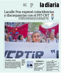 Tapa de la diaria del viernes 11 de octubre de 2019
