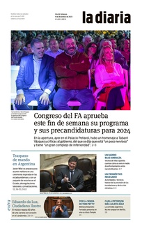 Tapa de la diaria del sábado 9 de diciembre de 2023