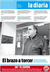 Tapa de la diaria del viernes 21 de agosto de 2015