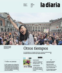 Tapa de la diaria del lunes 28 de mayo de 2018