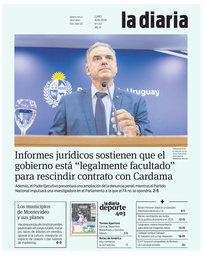 Tapa de la diaria del lunes 16 de febrero de 2026