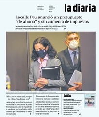 Tapa de la diaria del jueves 27 de agosto de 2020