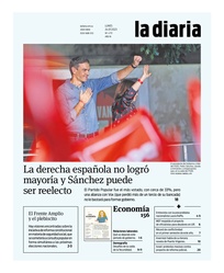 Tapa de la diaria del lunes 24 de julio de 2023
