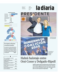 Tapa de la diaria del lunes 28 de octubre de 2024