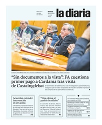 Tapa de la diaria del martes 28 de julio de 2026