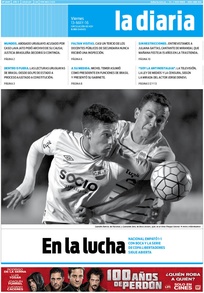 Tapa de la diaria del viernes 13 de mayo de 2016