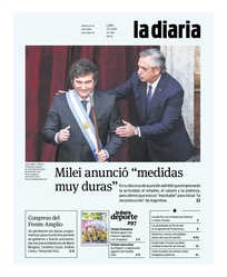 Tapa de la diaria del lunes 11 de diciembre de 2023