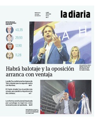 Tapa de la diaria del lunes 28 de octubre de 2019