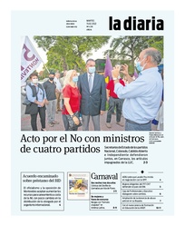 Tapa de la diaria del martes 15 de febrero de 2022