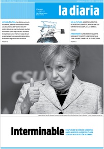 Tapa de la diaria del viernes 22 de septiembre de 2017
