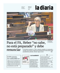 Tapa de la diaria del miércoles 29 de septiembre de 2021