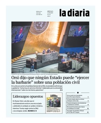 Tapa de la diaria del miércoles 24 de septiembre de 2025