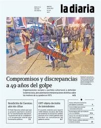 Tapa de la diaria del martes 28 de junio de 2022
